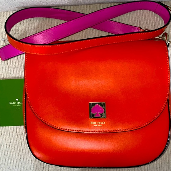 Kate Spade orange leather Crossbody bag